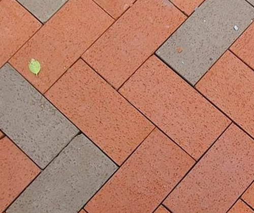 真空燒結磚紅灰混拼效果